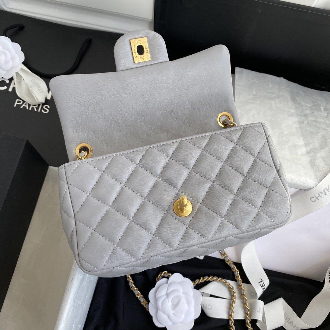 Chanel Pearl Crush Mini Flap Bag Gray