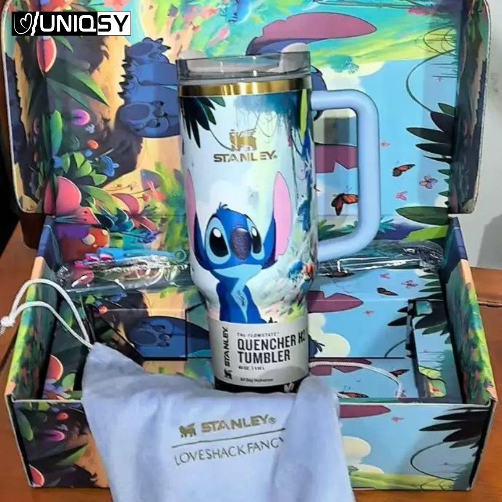 Stanley Stitch Blue 40 OZ Tumbler - Limited Edition