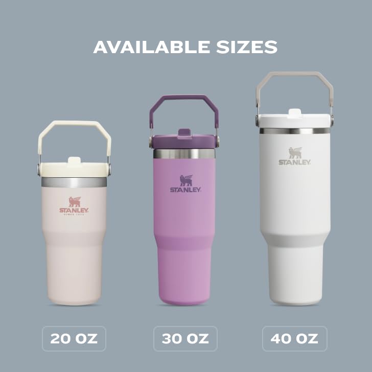 Stanley IceFlow 2.0 Flip Straw Tumbler with Handle 40 oz | Twist On Lid and Flip Up Straw | Leakproof Water Bottle | Insulated Stainless Steel | BPA-Free | Black 2.0