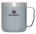 Stanley Stay Hot Camp Mug - Durable 18/8 Stainless Steel Insulated Mug - Splash-Free Tritan™ Drink-Thru Lid - 12 OZ - Hammertone Silver
