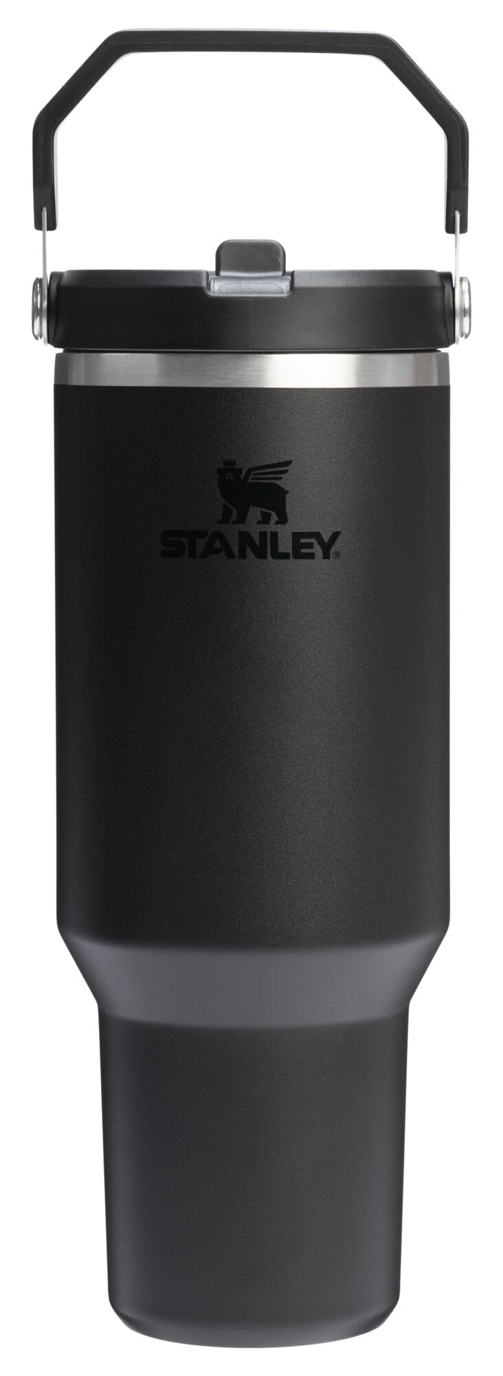 Stanley IceFlow 2.0 Flip Straw Tumbler with Handle 40 oz | Twist On Lid and Flip Up Straw | Leakproof Water Bottle | Insulated Stainless Steel | BPA-Free | Black 2.0
