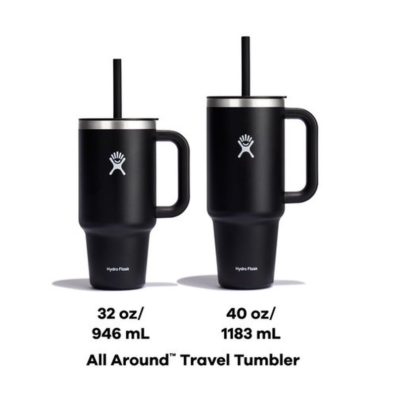 Hydro Flask 32 Oz Travel Tumbler with Handle, Lid and Straw - Insulated Stainless Steel in 32 Oz Sugar Crush