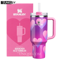Stanley Powder Pink Heart Gradient Tumbler 40 OZ - Limited Edition